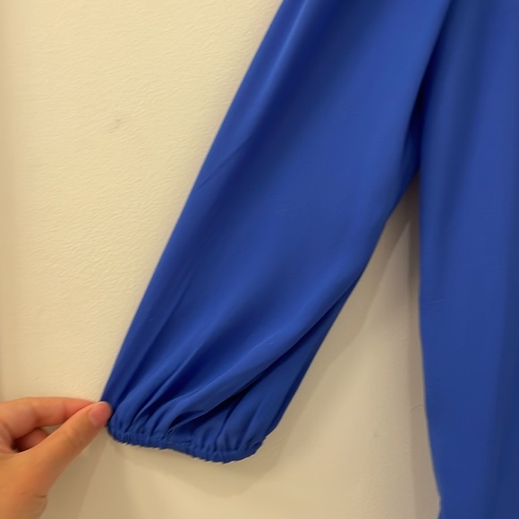 Ann Taylor blue long sleeve blouse - Picture 7 of 7